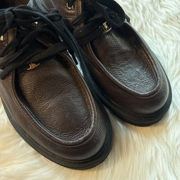 Salvatore Ferragamo Brown Chunky lace-up Oxford Shoes Size 11 - Picture 3 of 10